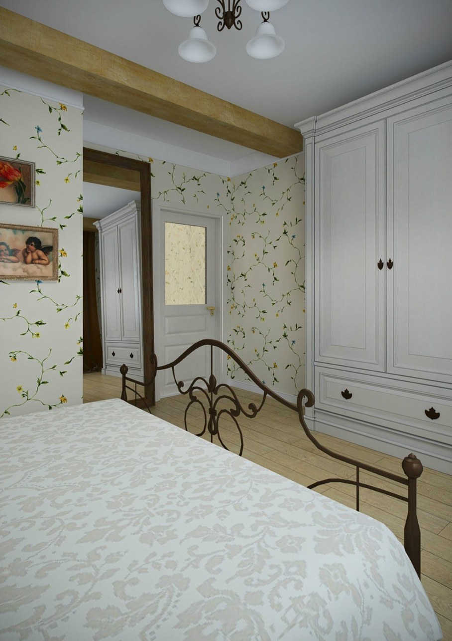Apartment interior in the Provence style - Bedroom