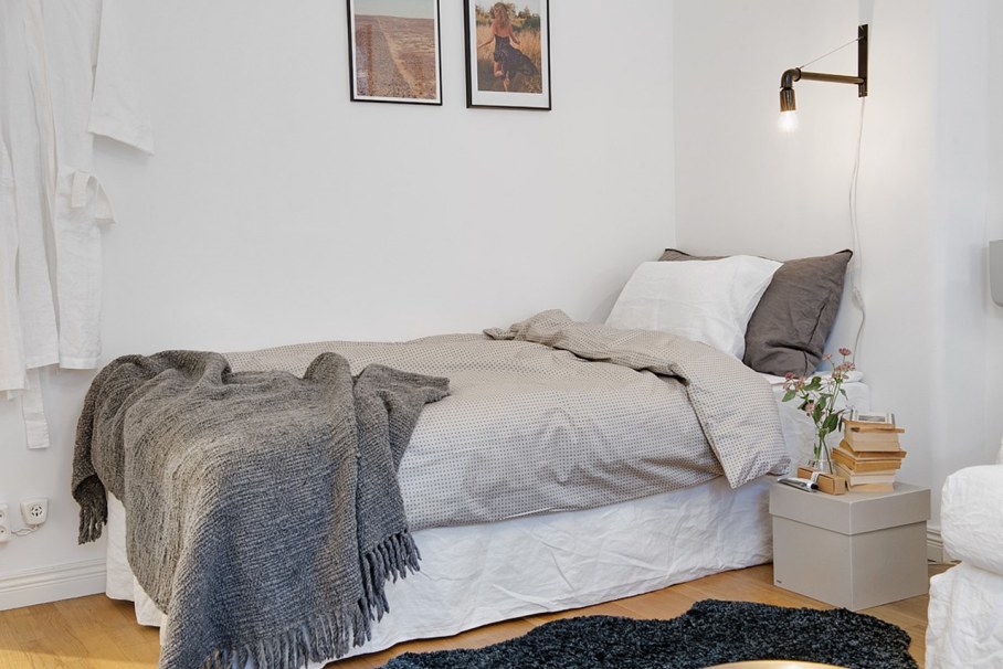 Bedroom design in Scandinavian style - Mostly natural materials