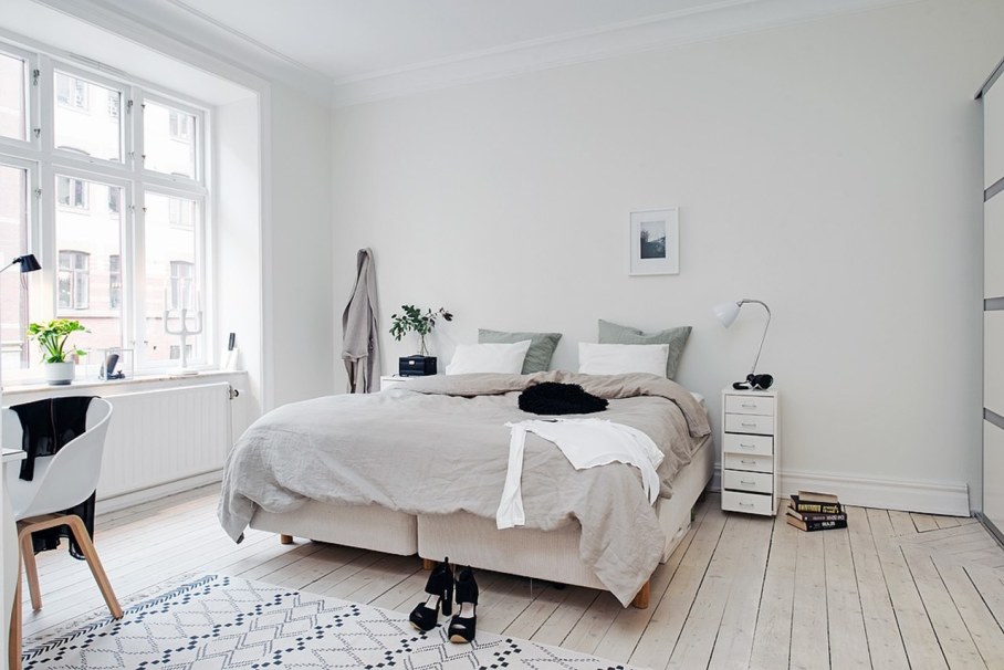 Bedroom design in Scandinavian style - The Scandinavians love wood