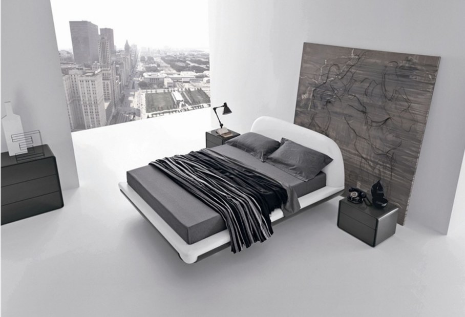 Bedroom interior in the modern style - minimalism