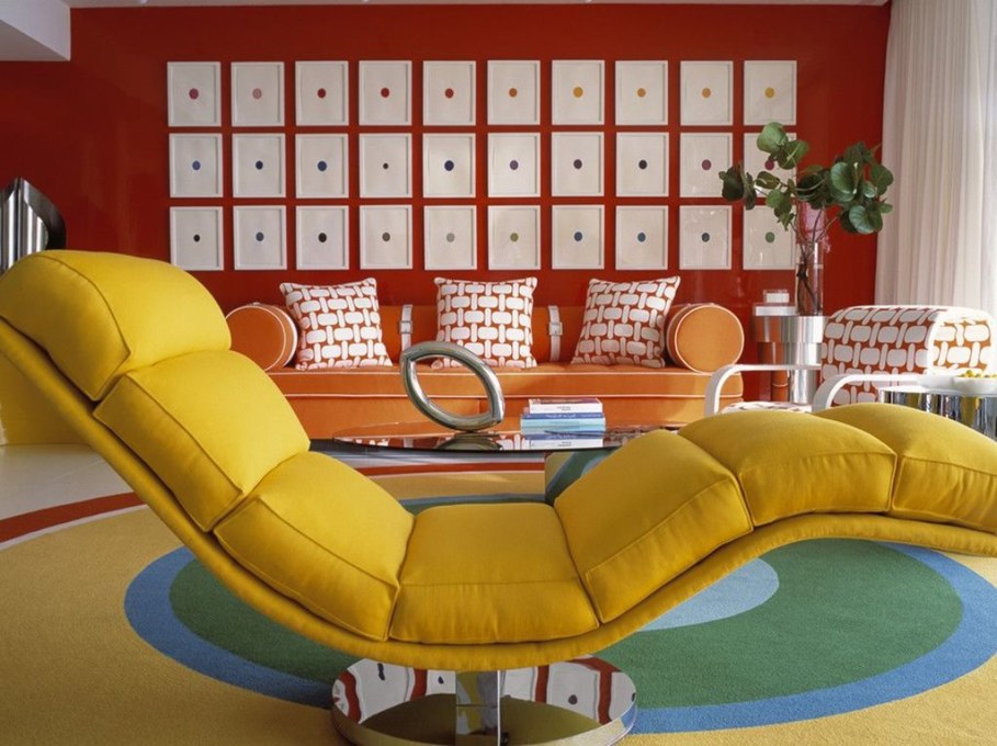 Living room in a retro style 4