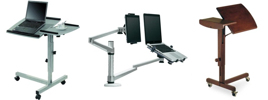 Organize a comfy working place with a swivel laptop stand