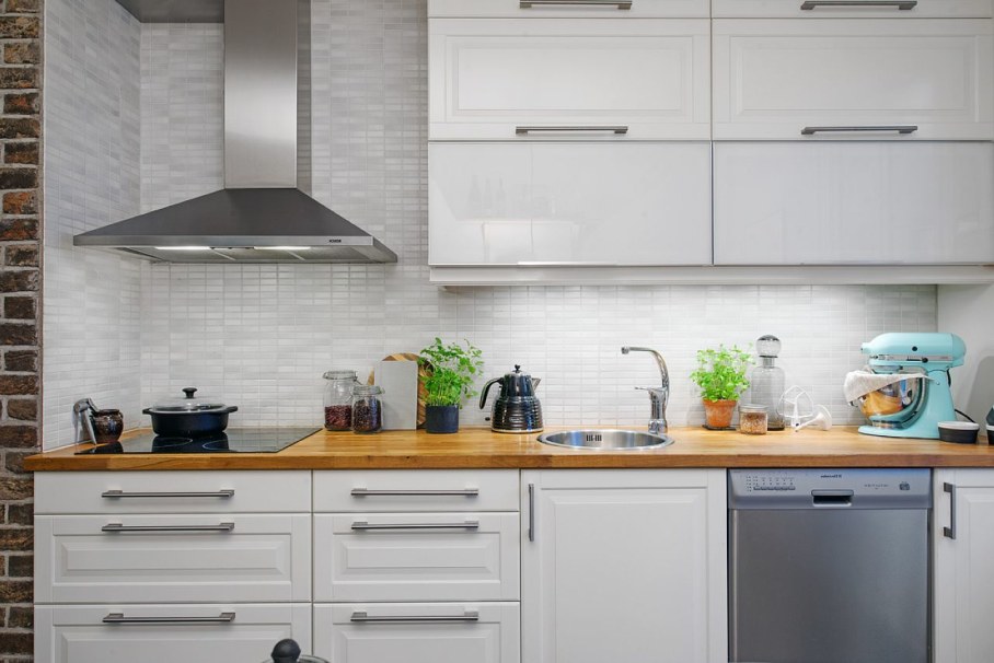 Scandinavian-style kitchen design - furniture of plain rigorous form