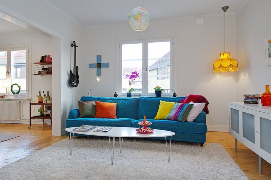 Apartment With Light And Colourful Interior - Furniture