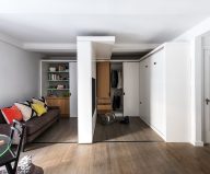 The sliding wall is a good way to expend the space of a small apartment