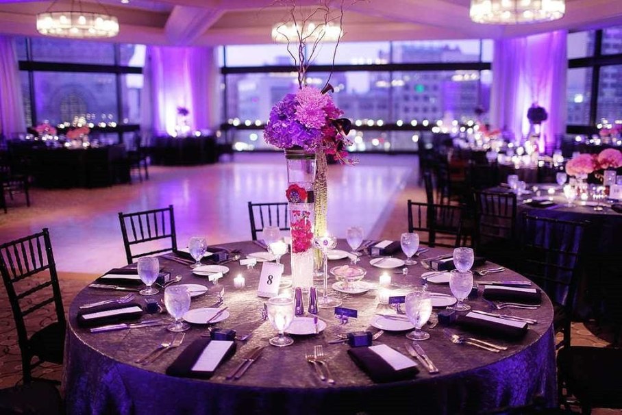 Flowers purple wedding decorations