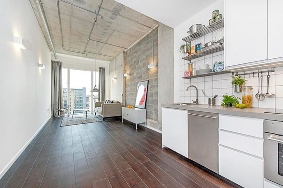 Industrial style London apartment - kitchen