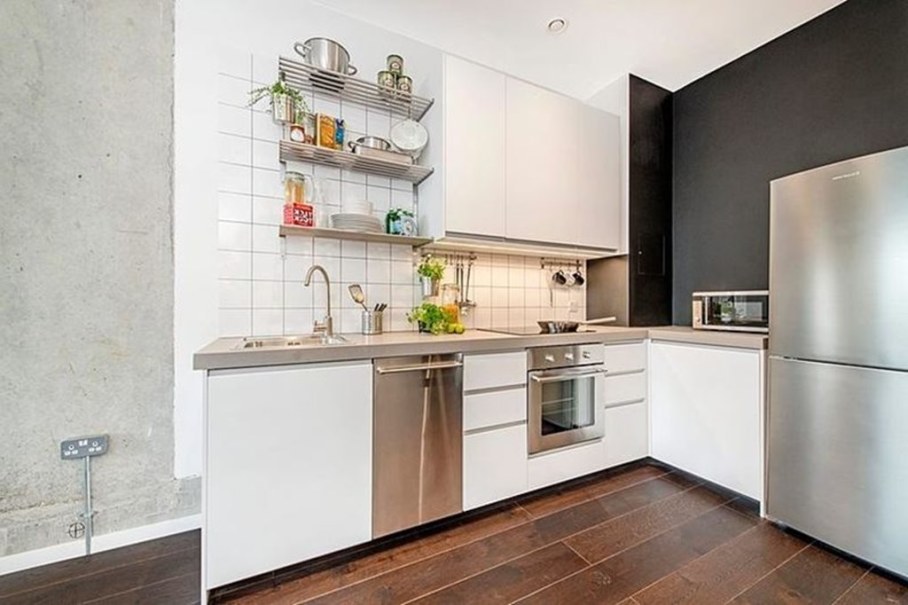 Industrial style London apartment - kitchen furniture