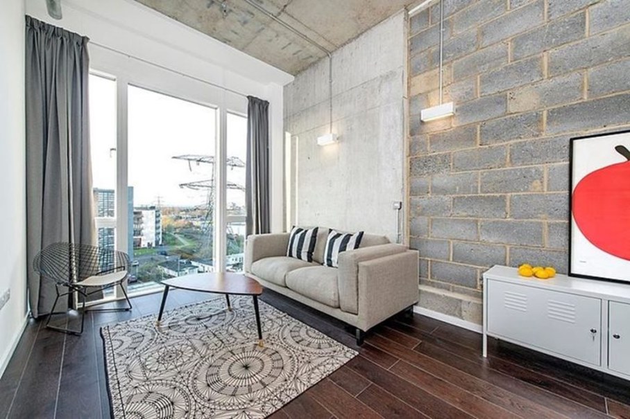 Industrial style London apartment - living room