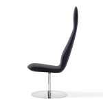 Poppe chair is very narrow with a high chair back