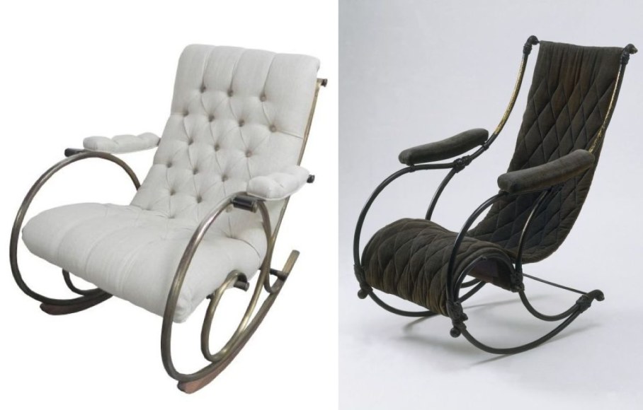 Rocking-Chair with Metallic Elements