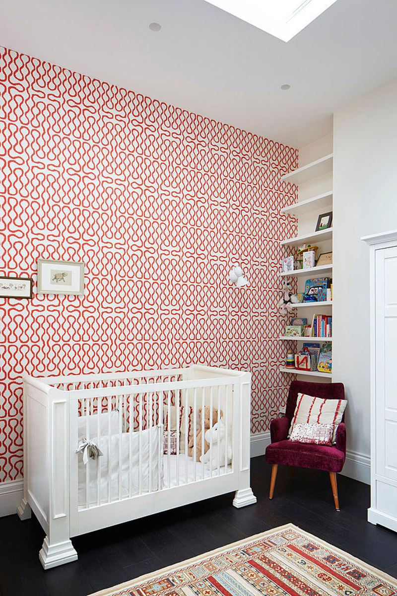 Stylish design of the three-storeyed residence in London - Two children's rooms are decorated in a simple way