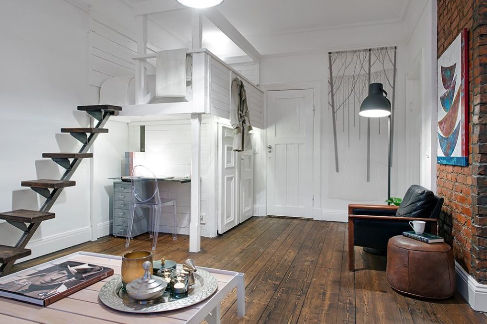 The Delightful Design of the Studio Flat Scandinavian Style - Bedroom