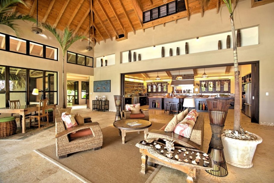 Onshore Villa At The Dominican Republic - Living room