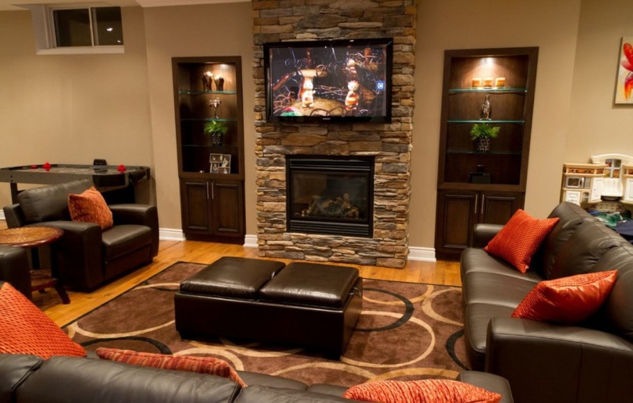 Decorate the zone around the fireplace - Create a masterpiece at the design stage