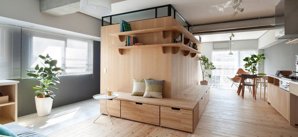 The apartment renovation from a Sinato studio in Yokohama