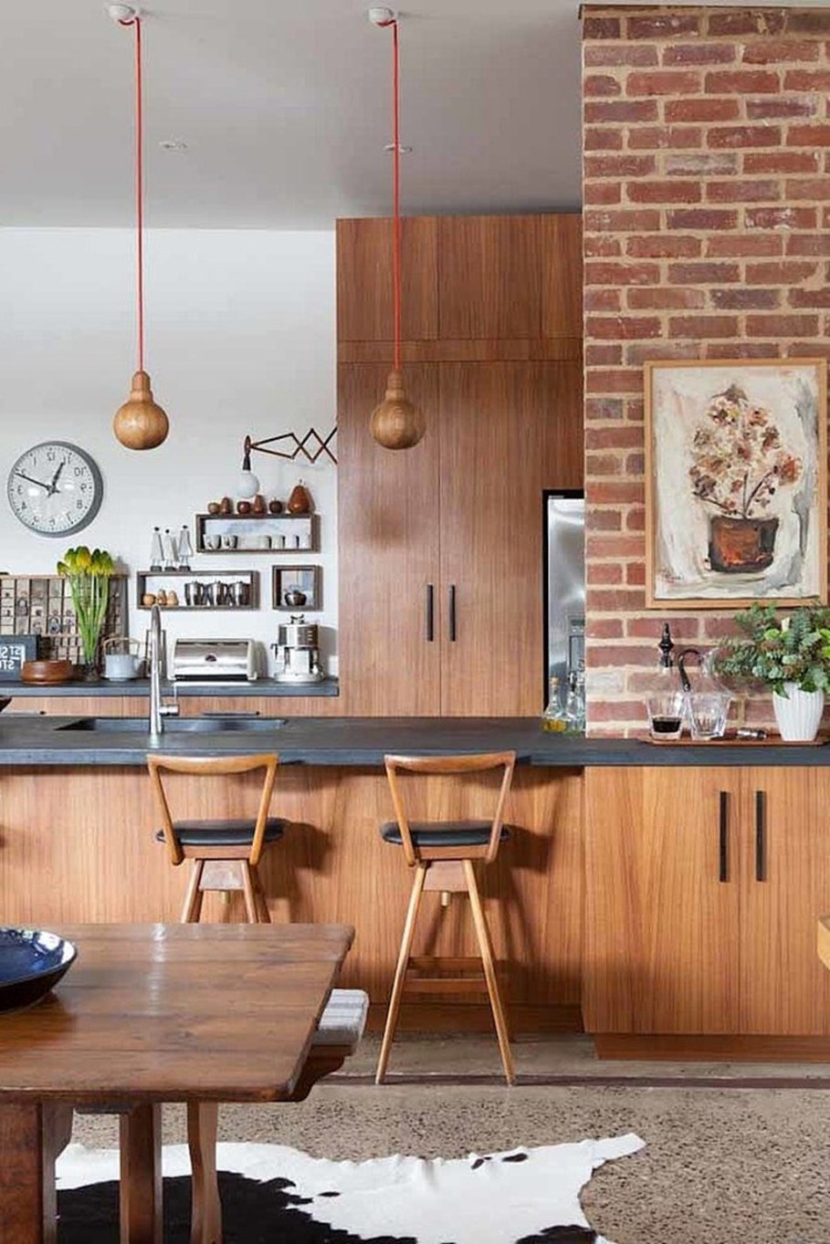 Design of a country house in a mixed style - kitchen