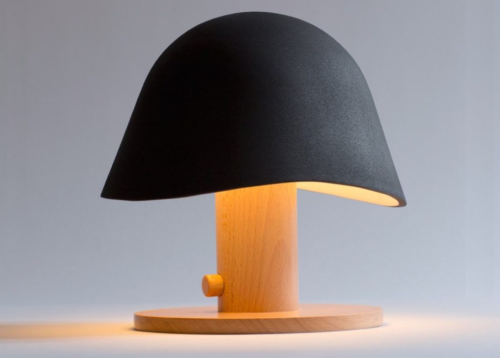 Mush Lamp - a portable table lamp - black