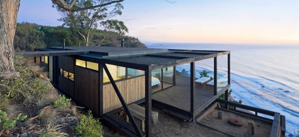 The residence on the rocky coast in Chile