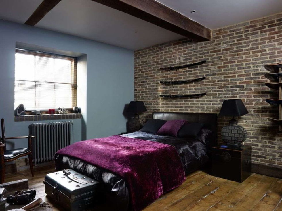Old brick warehouse London bedroom 2