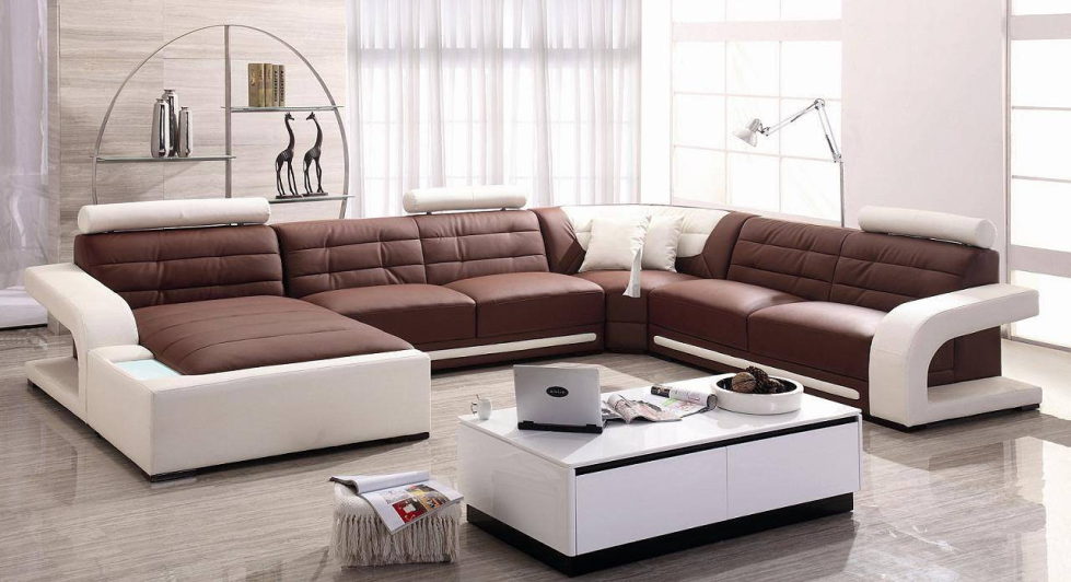 The interior of a living room in brown colors features, photos of interior examples 3