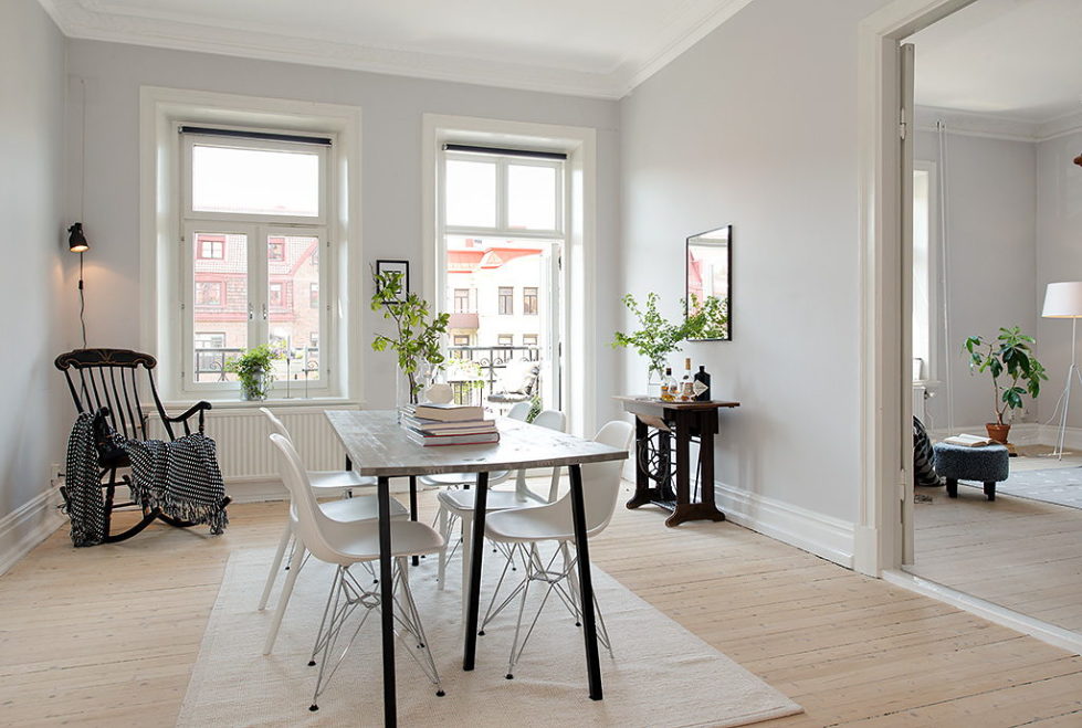 The modern design of the old apartment in Sweden 4