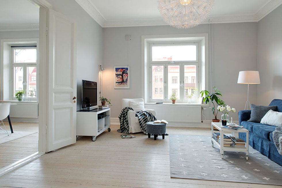 The modern design of the old apartment in Sweden 5