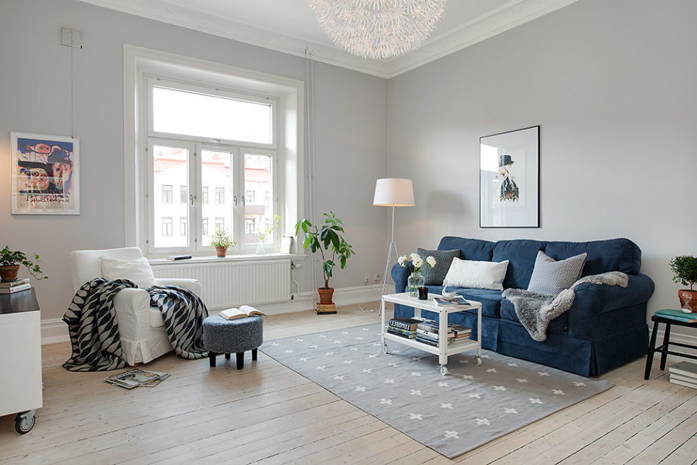 The modern design of the old apartment in Sweden 6