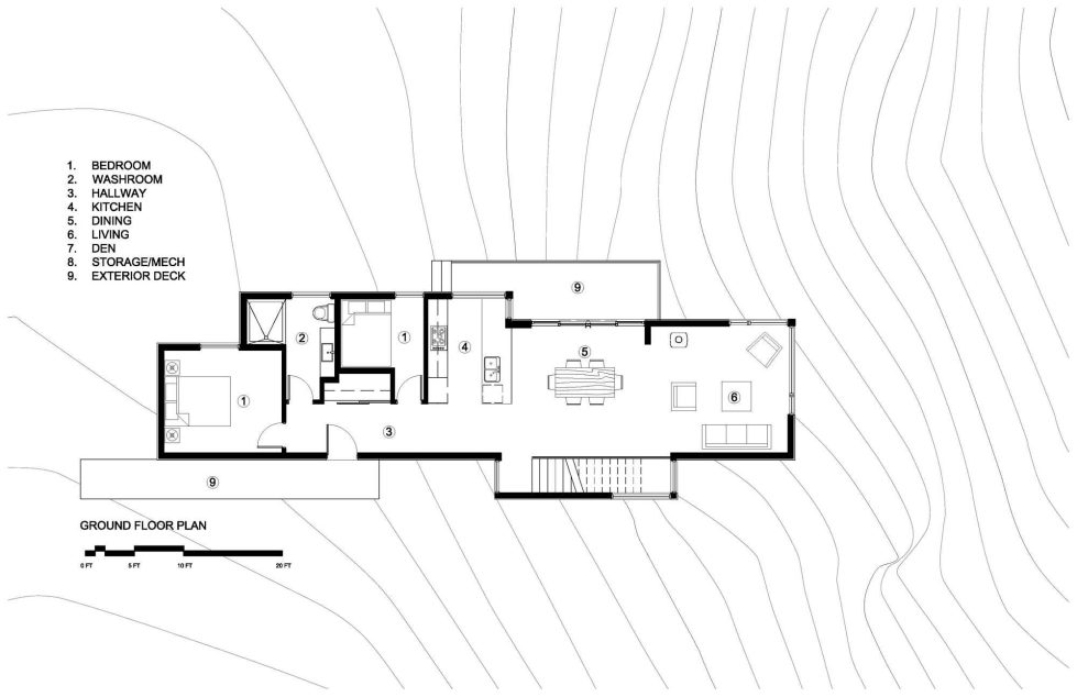 Country House In Minimalism Style From Christopher Simmonds Architect - Ground Floor Plan