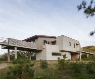 The country house on the sand dunes of Cape Cod, United States