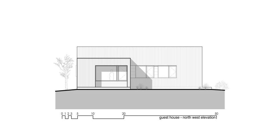 Original Project Of The House In Capitol Reef National Park From Imbue Design Bureau - Guest House Elevation North