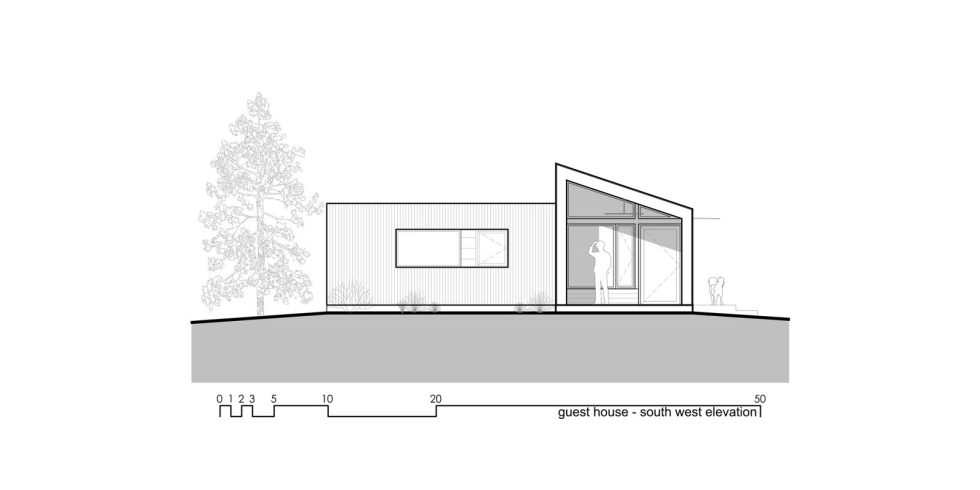 Original Project Of The House In Capitol Reef National Park From Imbue Design Bureau - Guest House Elevation South