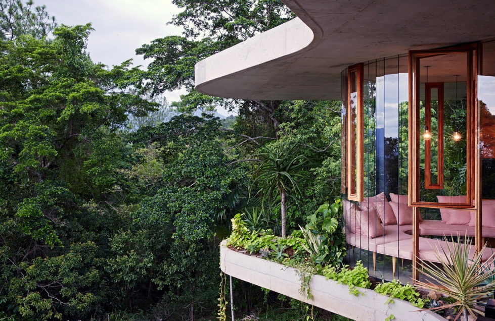 The glass house Planchonella in the tropical forest from Jesse Bennett Architect 2