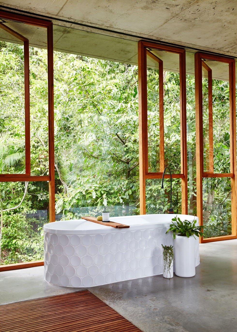 The glass house Planchonella in the tropical forest from Jesse Bennett Architect 23