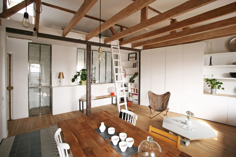 Modern Apartment Instead Of Attic Premises In Paris From Atelier DCCP Architectes 1