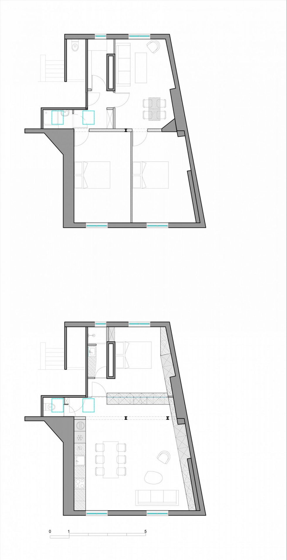 Modern Apartment Instead Of Attic Premises In Paris From Atelier DCCP Architectes - Plan 1