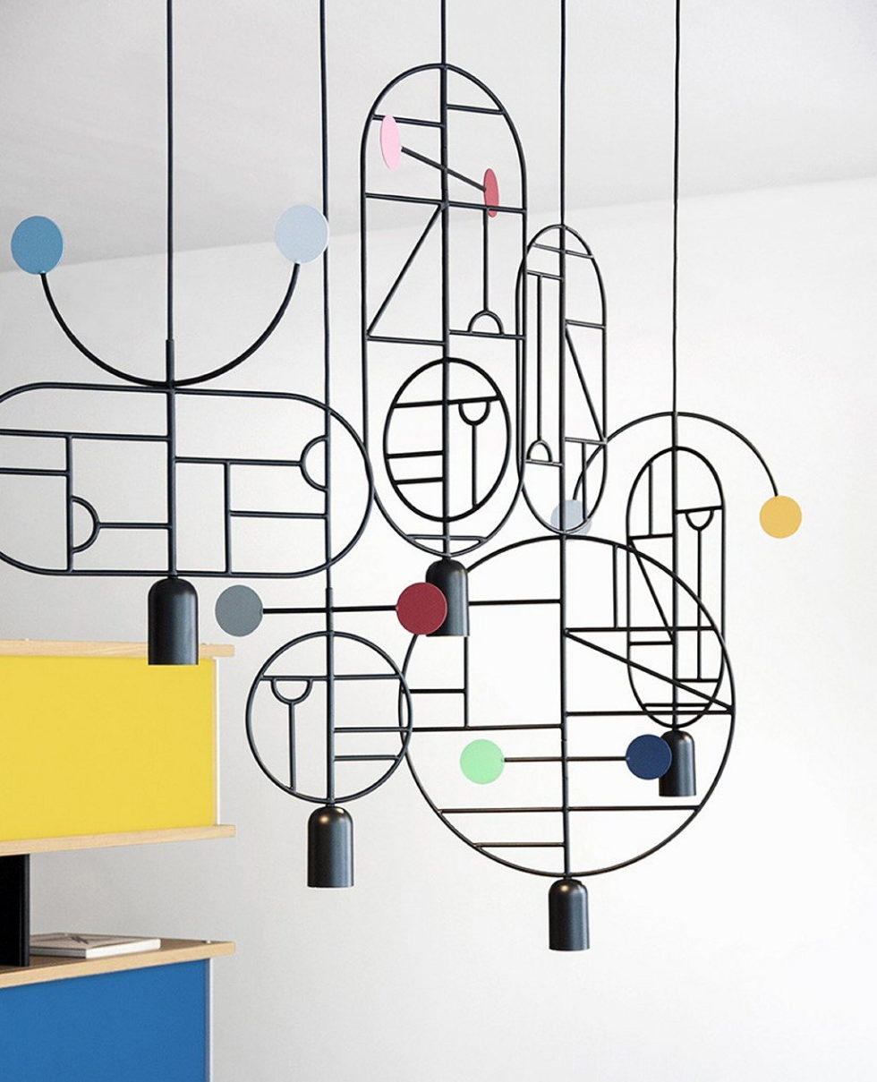 Minimalist pendant lamps Lines & Dots from Goula Figuera studio 1