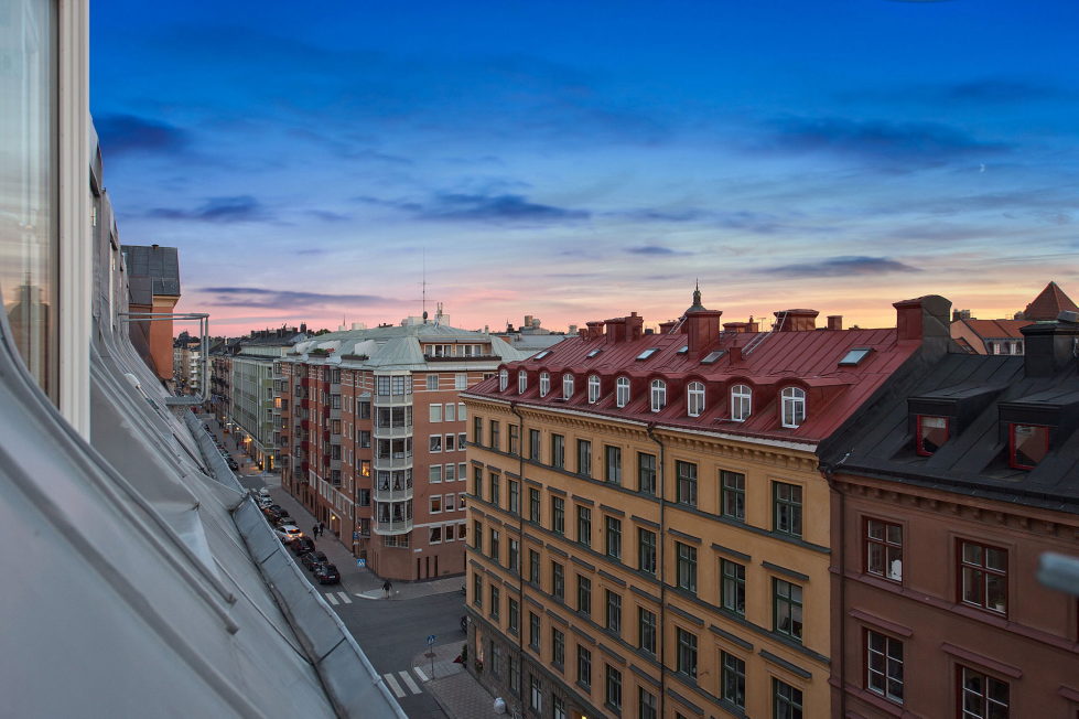 The apartment of 150 square meters in the attic in Stockholm 10