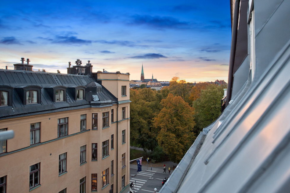 The apartment of 150 square meters in the attic in Stockholm 9