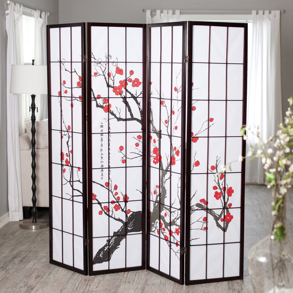Japanese curtains living room ideas 8