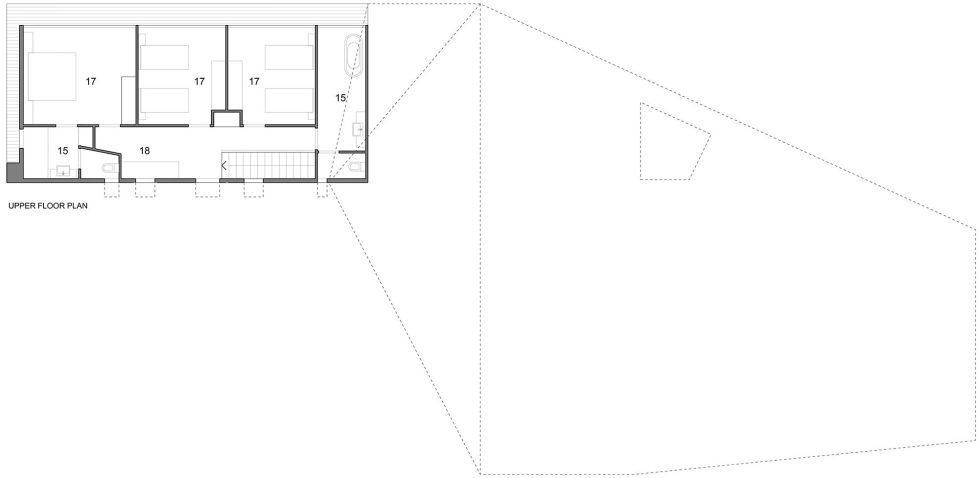 The House Overlooking The Pacific Ocean In Australia The Teeland Architects Project upper floor plan