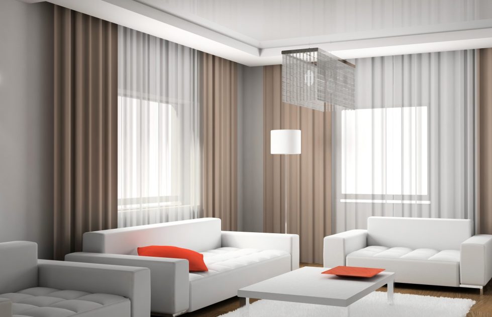 Curtains for a Living Room in Modern Style