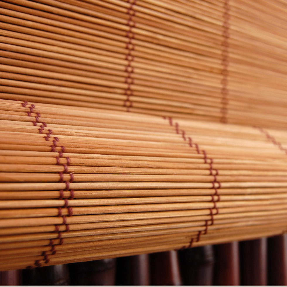 living room curtains – bamboo blinds 1