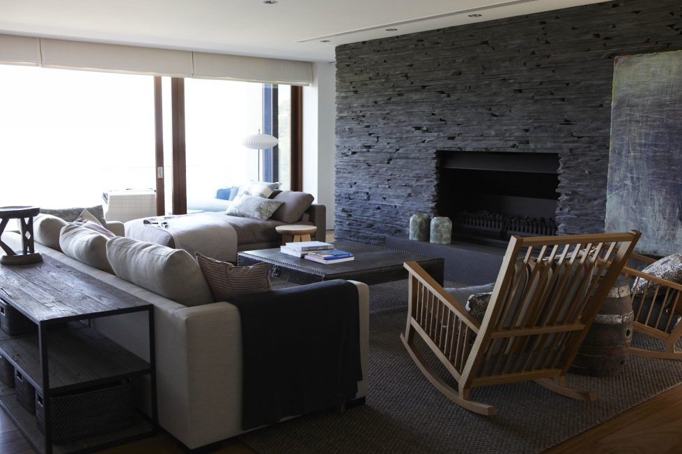 Gray color living room interior