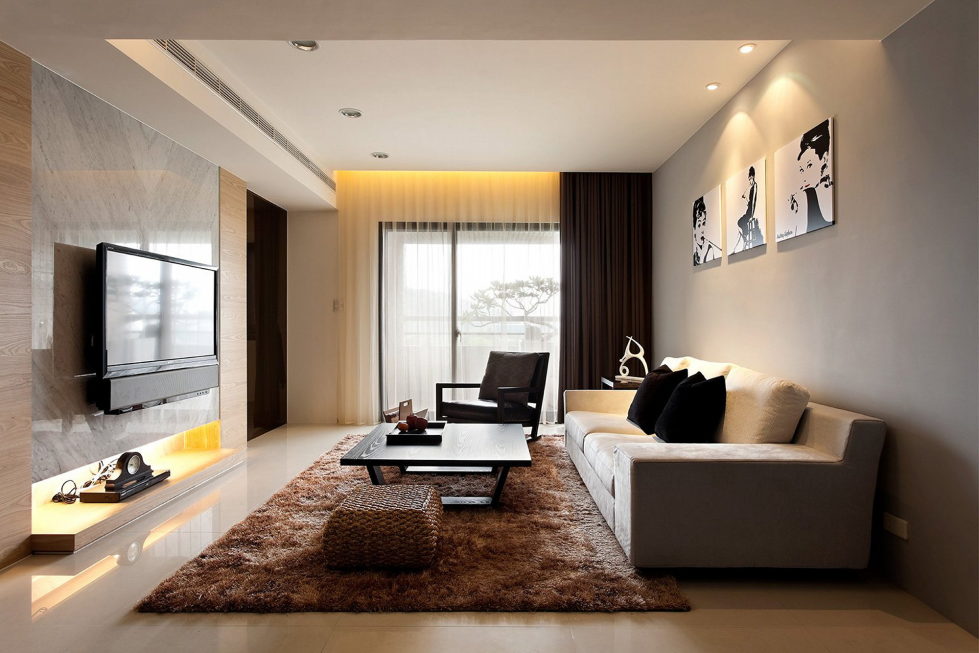 Grey color in the interior - Grey and Beige Living Room