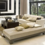 White Grey and Beige Living Room Interior