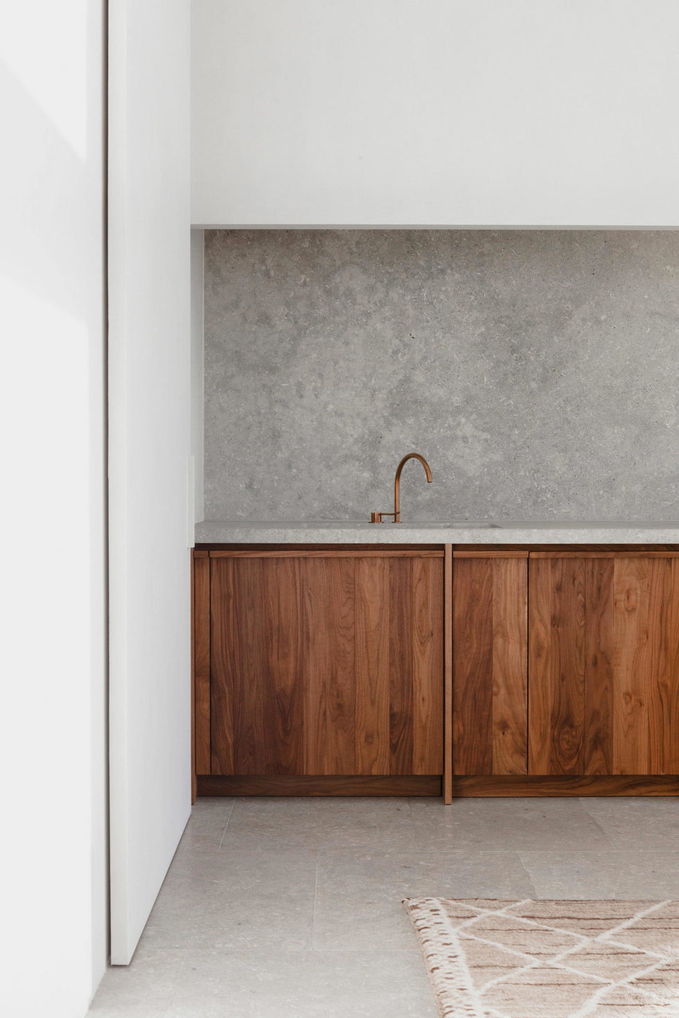 Stone and Wood in The Interior of The Penthouse In Belgium 4