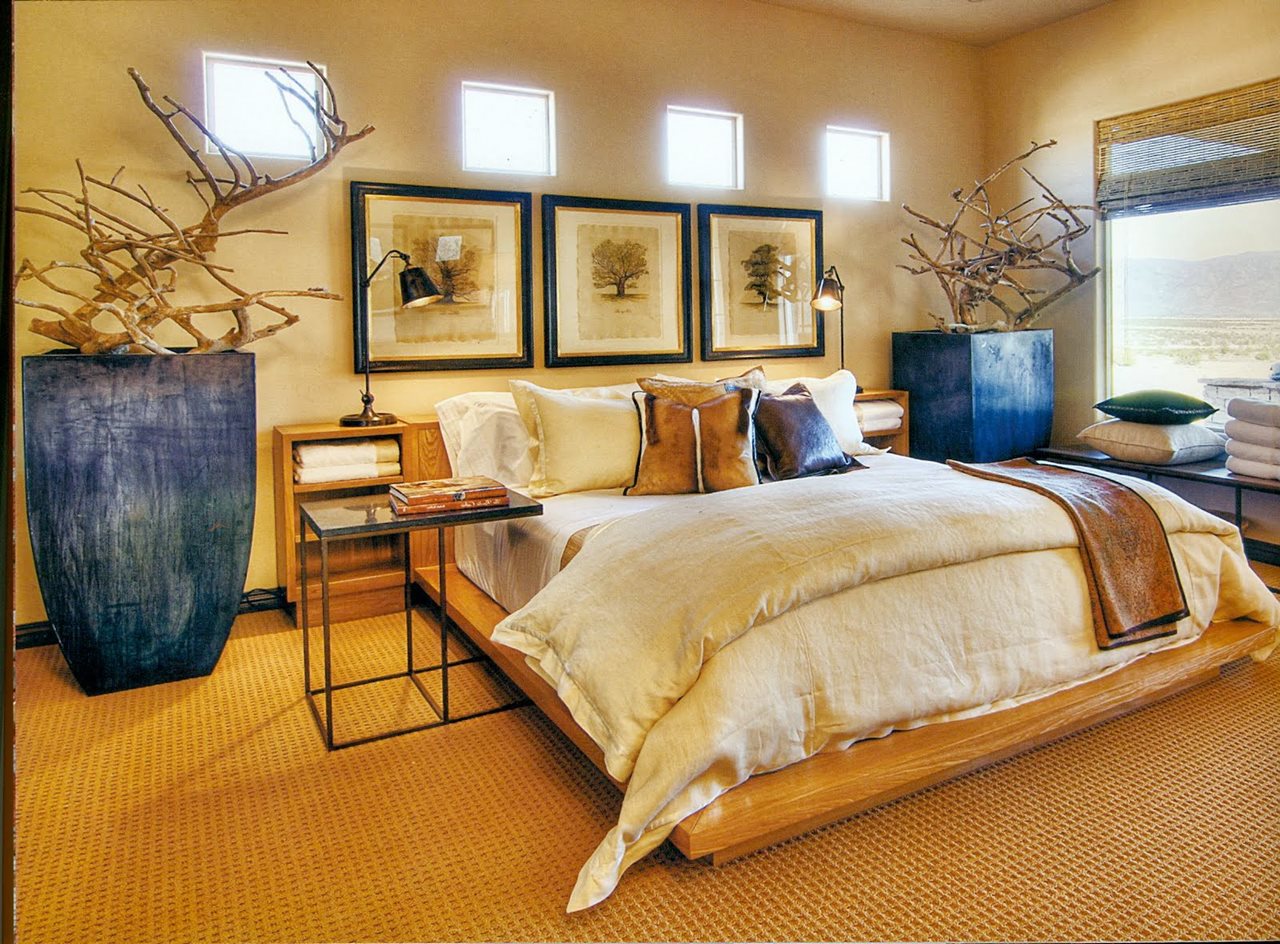 African Style Contemporary Bedroom Interior 