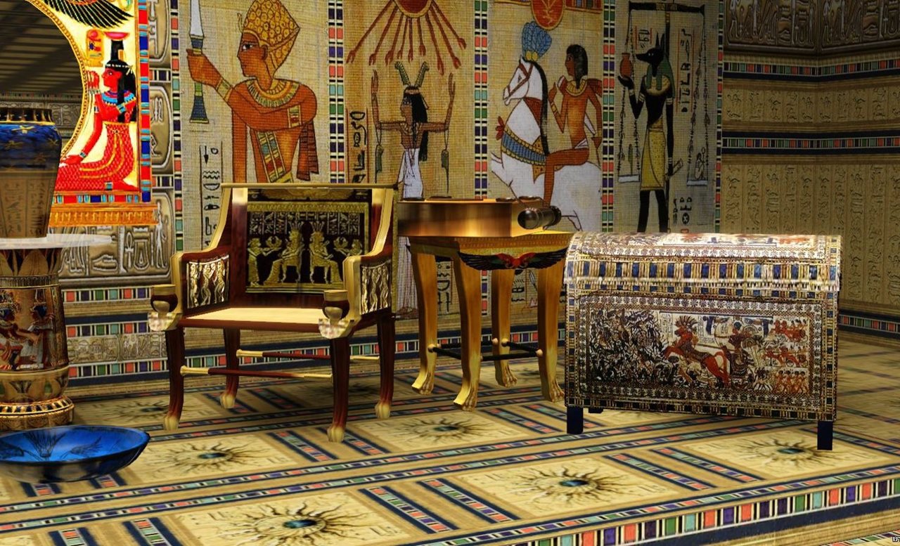 egyptian style living room