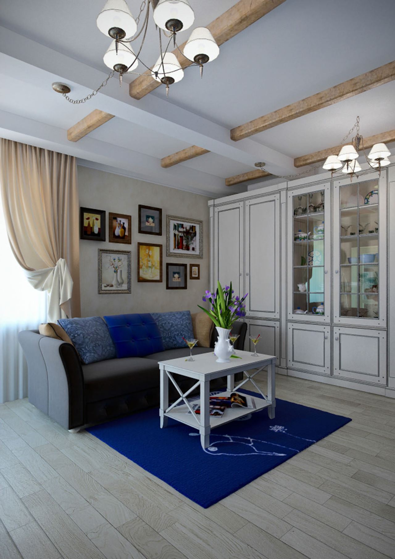  Apartment  interior design in the Provence style 